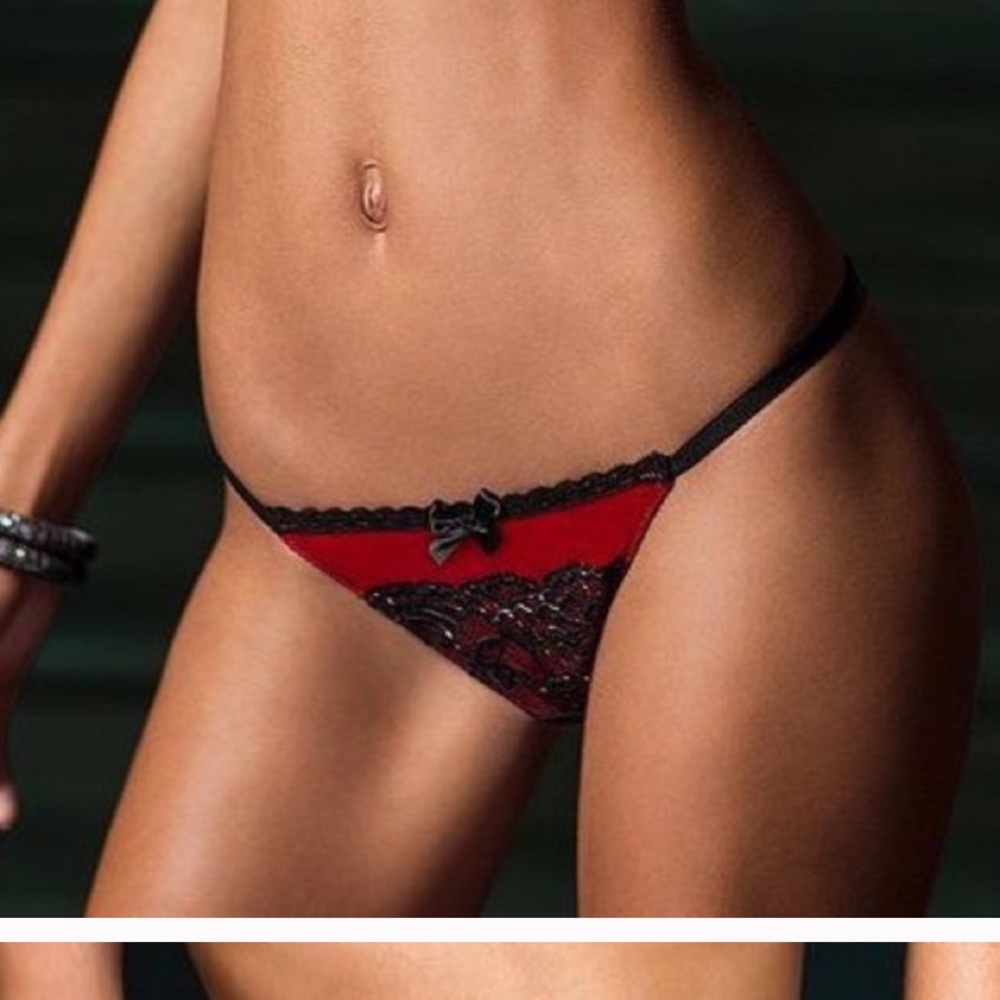 Very rare VS Very Sexy Seduction Cheeky Panty Lace Red Y2K Vintage Small